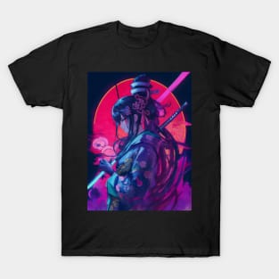 Neon samurai girl T-Shirt